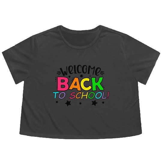 Welcome Back To School Flowy Cropped Tees for Teachers Gift