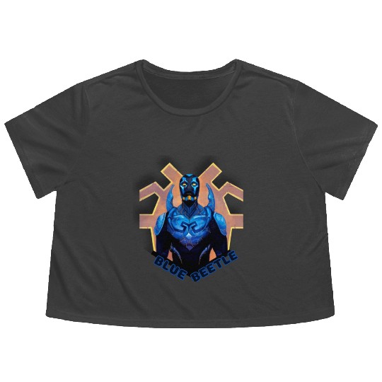 Blue Beetle Flowy Cropped Tees