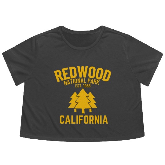 Redwood National Park Flowy Cropped Tees