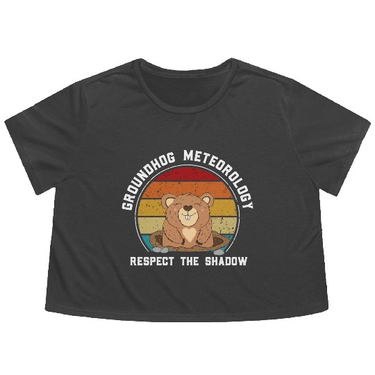 Groundhog Meteorology Respect The Shadow Flowy Cropped Tees