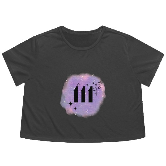 Angel Number 111 Numerology Lilac Flowy Cropped Tees