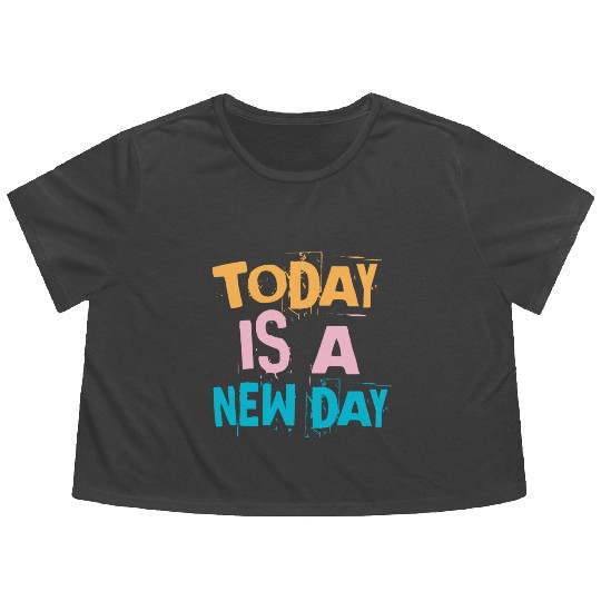 Today is a new day - Vintage Flowy Cropped Tees