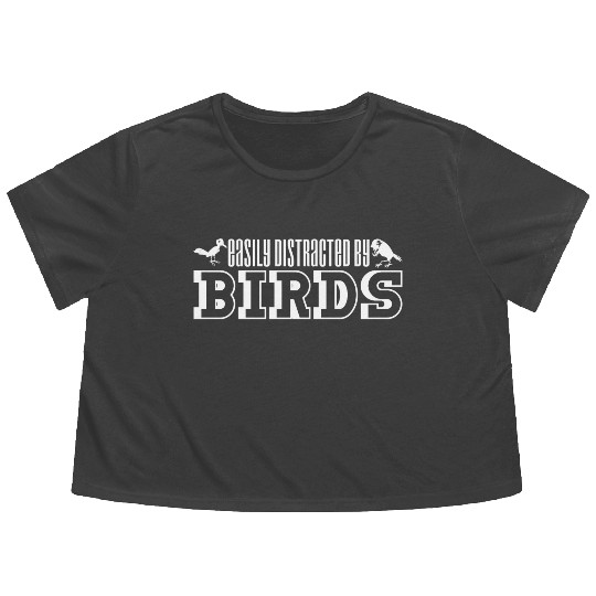 Birds LoverJoke Canary Hummingbird Robin Budgie Flowy Cropped Tees