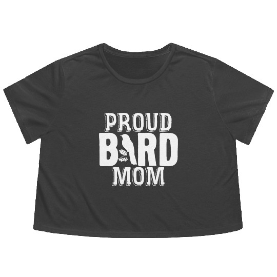 Bird Mom Birds Love Budgie Sparrow Heron Parrot Flowy Cropped Tees