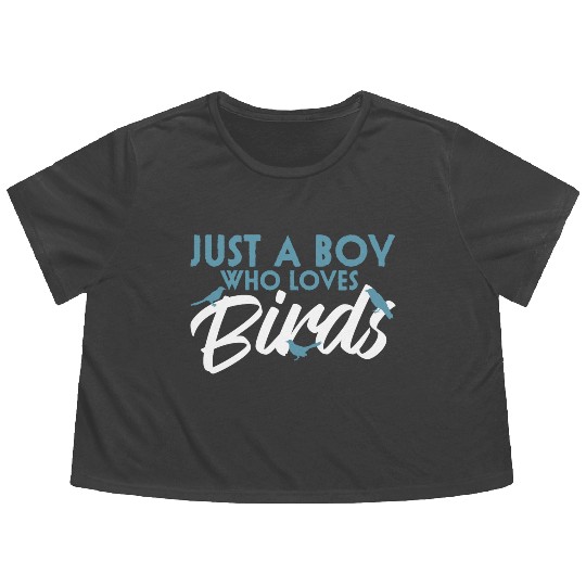 Bird Budgie Boy Avian Love Robin Heron Hummingbird Flowy Cropped Tees