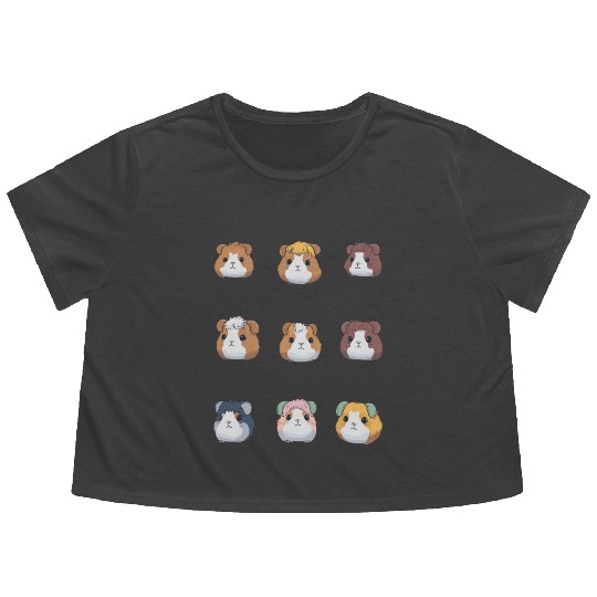 Cute Kawaii Korean Guinea Pig Pastel Stickers Pack Flowy Cropped Tees