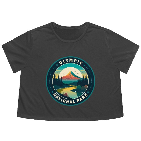 Olympic National Park Flowy Cropped Tees