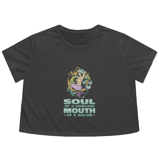 Sailing Sailor Sailboat Women Flowy Cropped Tees