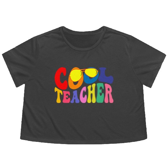 Cool Teacher Back To School Flowy Cropped Tees