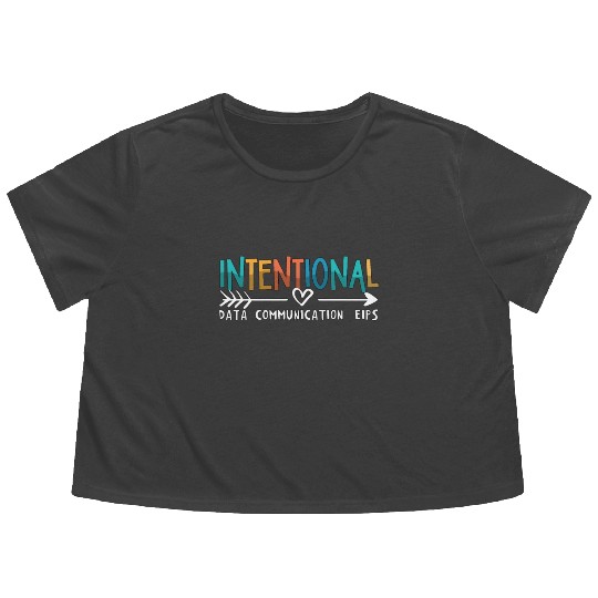 IEP Intentional Data Communication Autism Teacher Flowy Cropped Tees