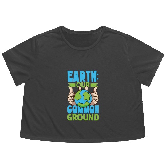 Climate Change Environmental Earth Day Planet Flowy Cropped Tees