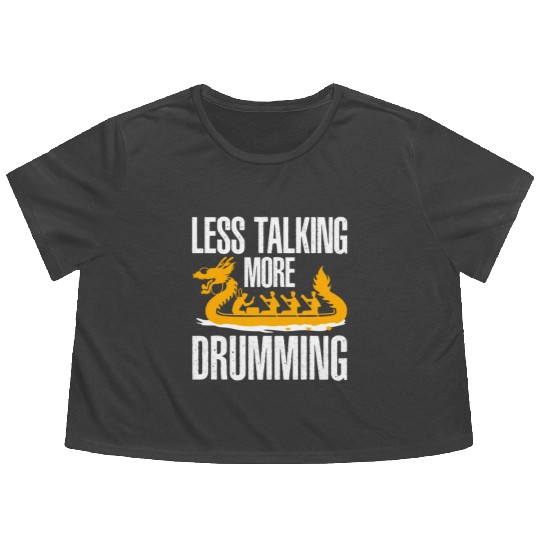 Funny Dragon Boat Racing Paddle Flowy Cropped Tees