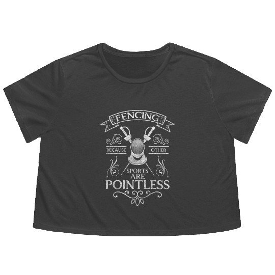 Fencing En Garde Martial Arts Flowy Cropped Tees