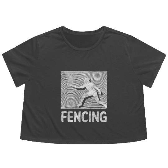 Fencing Sport Training En Garde Flowy Cropped Tees