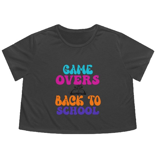 game overs back to school, Super On 1st Grade Flowy Cropped Tees
