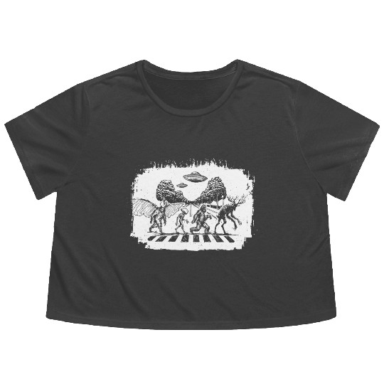 Cryptid Crosswalk Flowy Cropped Tees