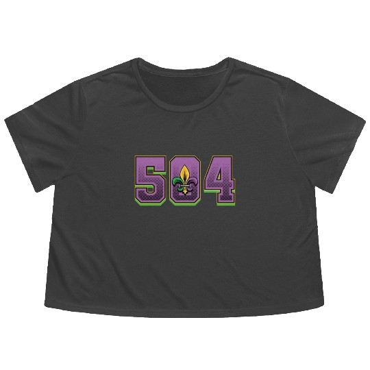 504 Mardi Gras Flowy Cropped Tees