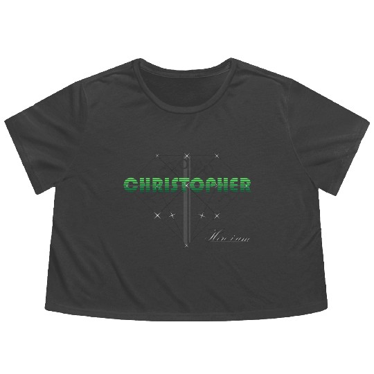 Christopher green design -Greek Origin - Christ Flowy Cropped Tees