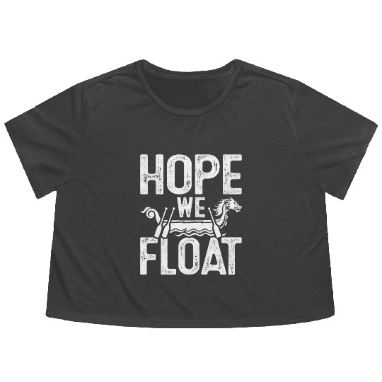 Funny Dragon Boat Racing Paddle Flowy Cropped Tees