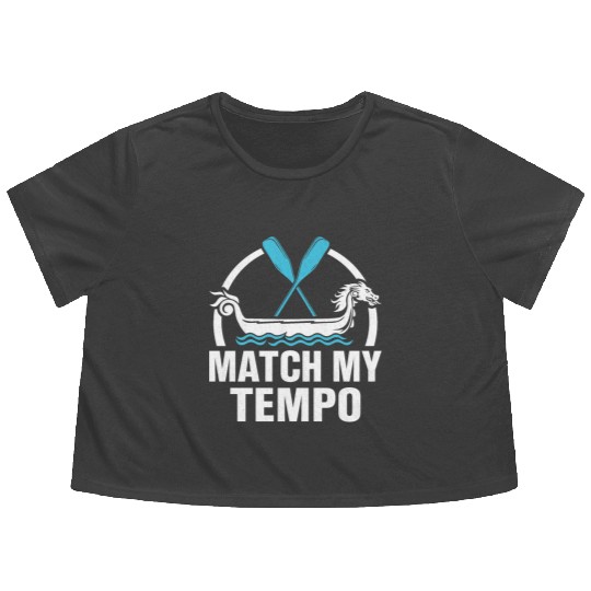 Funny Dragon Boat Racing Paddle Flowy Cropped Tees