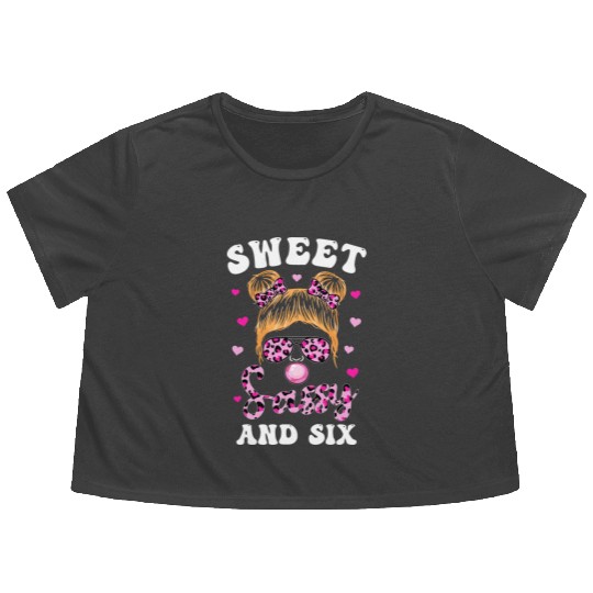 Sweet Sassy And Six Messy Bun Leopard Sunglasses Flowy Cropped Tees