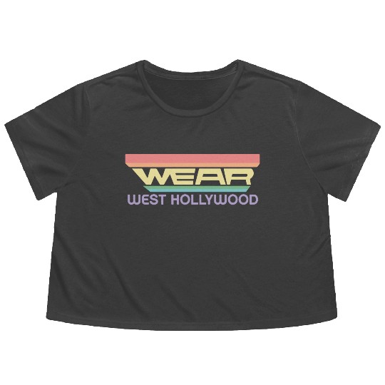Wear West Hollywood Apparel with Vintage Rainbow Flowy Cropped Tees