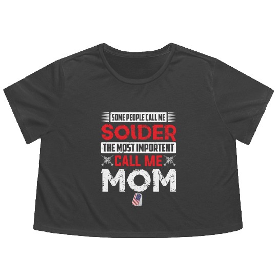 People Call Spider The Most Important Call Me Mom Flowy Cropped Tees