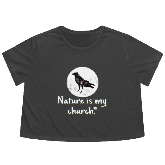 Nature is my church Flowy Cropped Tees