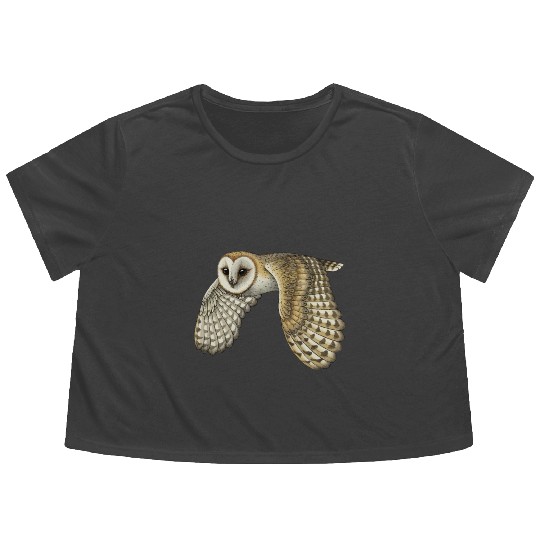 Barn Owl Flowy Cropped Tees