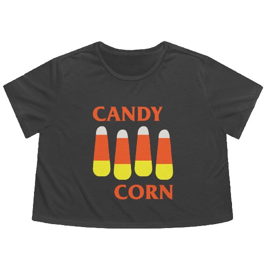 Candy Corn Punk Flowy Cropped Tees