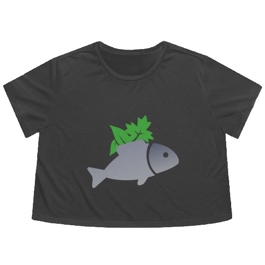 Fish Flowy Cropped Tees