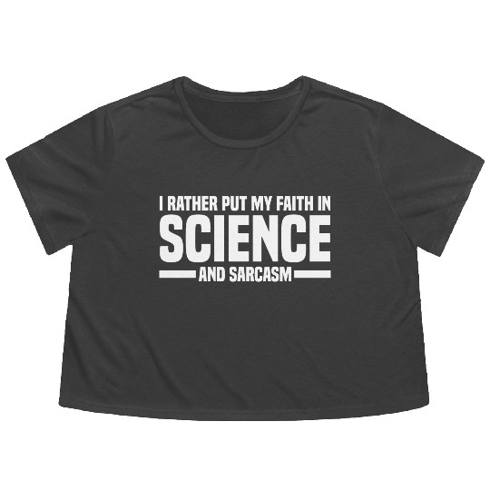 Atheism Religion Belief Atheists Science Flowy Cropped Tees