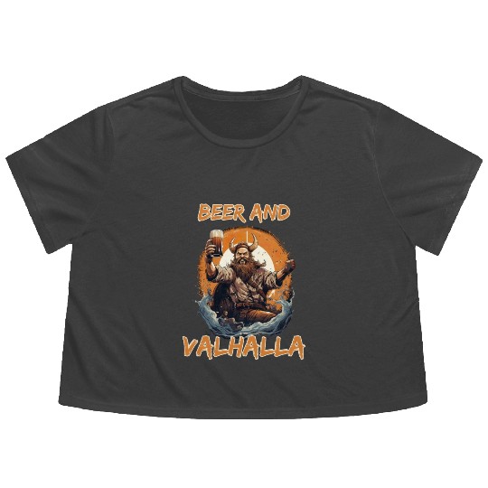 Viking World Tour Vikings Valhalla Odin for a Men Flowy Cropped Tees