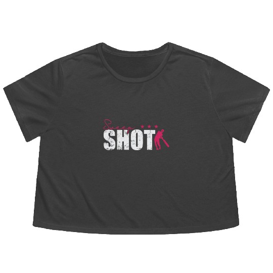 Sweep Shot Cricket Flowy Cropped Tees