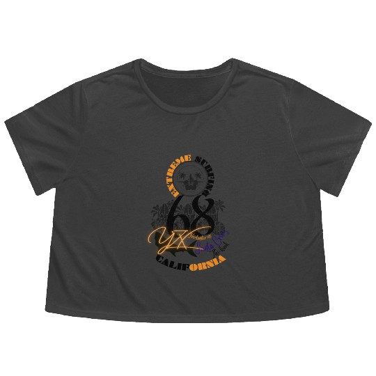 Extreme surfing santa cruz california Flowy Cropped Tees