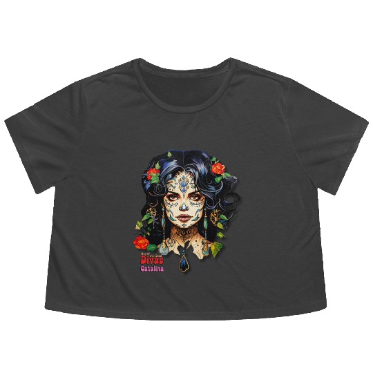 Day of the Dead Divas - Catalina Flowy Cropped Tees