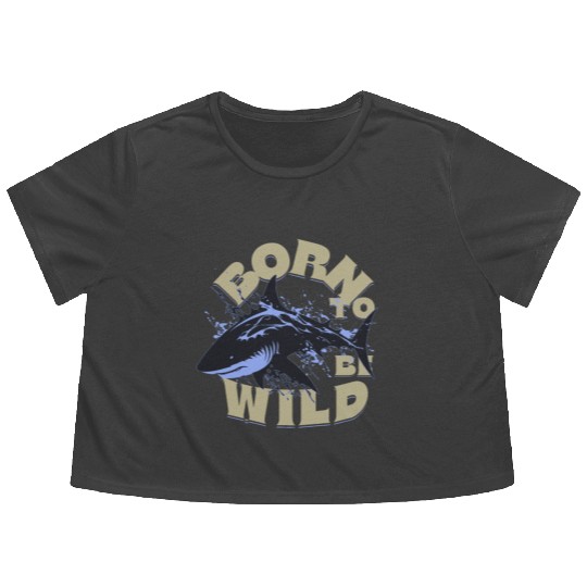BORN TO BE WILD Flowy Cropped Tees