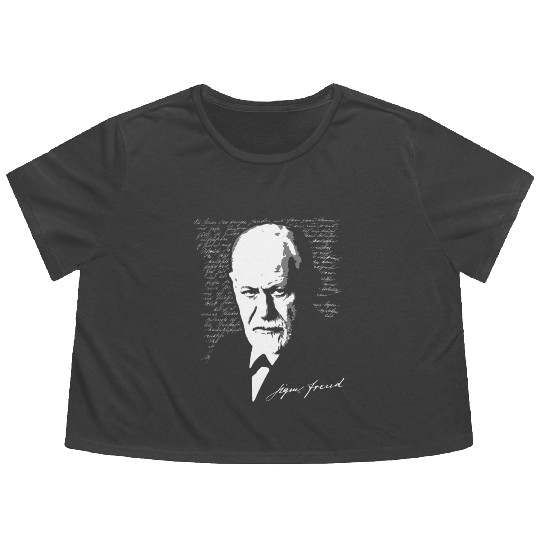 Sigmund Freud Flowy Cropped Tees