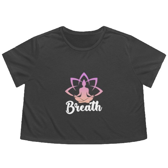 Breath Yoga Meditation Flowy Cropped Tees