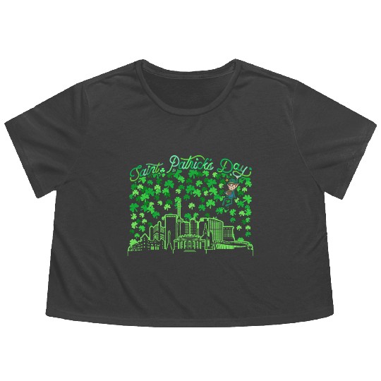 Saint Patrick's Day Stuttgart Germany Flowy Cropped Tees