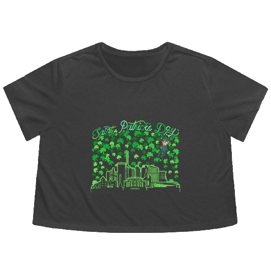Saint Patrick's Day Stuttgart Germany Flowy Cropped Tees