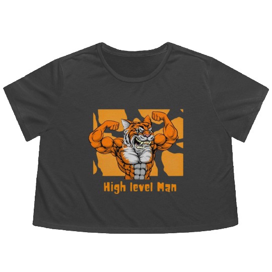 Tiger work out Flowy Cropped Tees