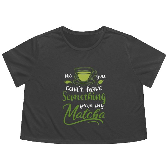 Green Tea Lover Japanese Matcha Latte Drink Matcha Flowy Cropped Tees
