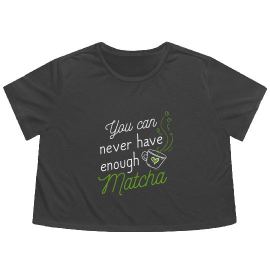 Green Tea Lover Japanese Matcha Latte Drink Matcha Flowy Cropped Tees