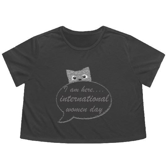 international women day Flowy Cropped Tees design gift