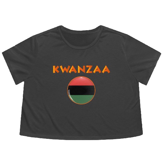 Kwanzaa's Cultural Tapestry, Songs, Dances, Drums. Flowy Cropped Tees