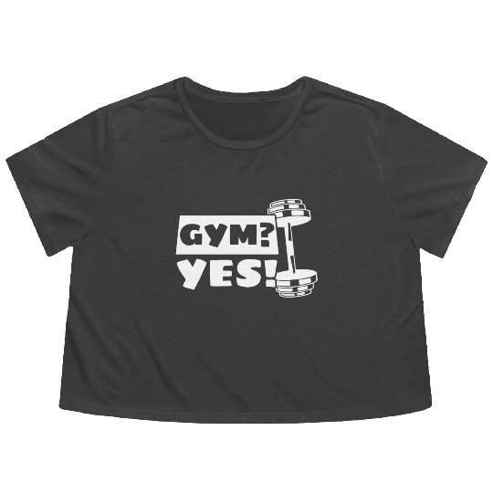 Gym Strongman Fitness Bodybuilder Flowy Cropped Tees