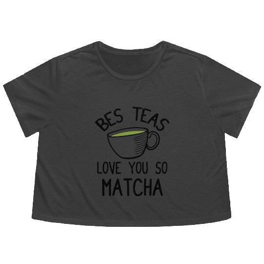 Green Tea Lover Japanese Matcha Latte Drink Matcha Flowy Cropped Tees