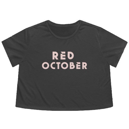 Red october phillies Flowy Cropped Tees