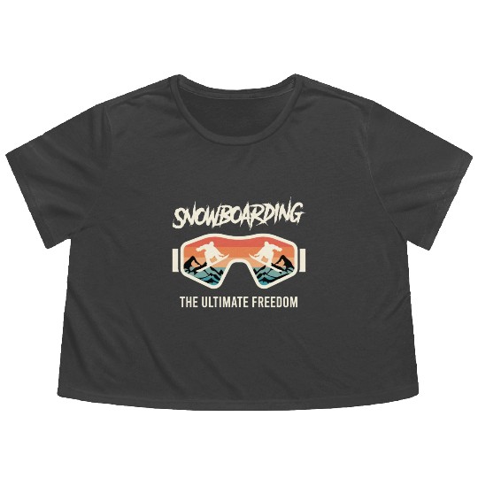 Snowboarding The Ultimative Freedom Snowboard Flowy Cropped Tees